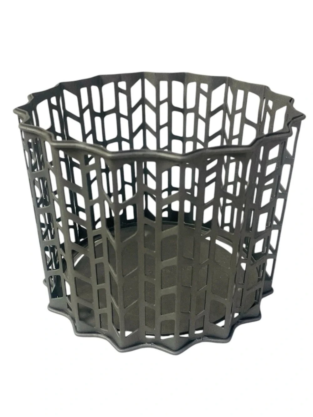 Bath & Body Works Metallic Grey Knitted Chevron 3 Wick Candle Holder Sleeve